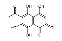 2-Acetyl-3,5,6,8-tetrahydroxy-1,4-naphthoquinone结构式