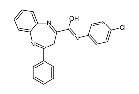 N-(4-chlorophenyl)-2-phenyl-3H-1,5-benzodiazepine-4-carboxamide结构式
