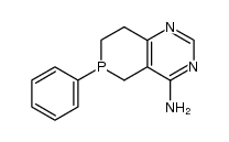 6-phenyl-5,6,7,8-tetrahydro-phosphinino[4,3-d]pyrimidin-4-ylamine结构式