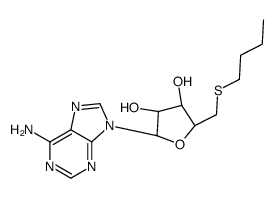 (2R,3R,4S,5S)-2-(6-aminopurin-9-yl)-5-(butylsulfanylmethyl)oxolane-3,4-diol结构式