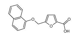 5-((naphthalen-1-yloxy)methyl)furan-2-carboxylic acid structure