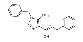 5-amino-N,1-dibenzyltriazole-4-carboxamide Structure