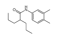 N-(3,4-dimethylphenyl)-2-propylpentanamide结构式