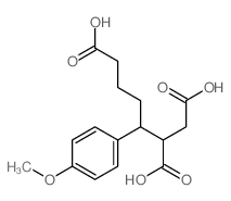 3-(4-methoxyphenyl)hexane-1,2,6-tricarboxylic acid structure