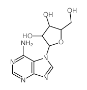 2-(6-aminopurin-7-yl)-5-(hydroxymethyl)oxolane-3,4-diol Structure