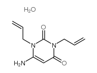 1,3-diallyl-6-aminouracil monohydrate Structure