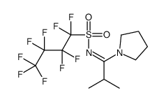 1,1,2,2,3,3,4,4,4-nonafluoro-N-(2-methyl-1-pyrrolidin-1-ylpropylidene)butane-1-sulfonamide Structure