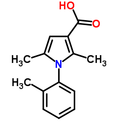 2,5-Dimethyl-1-o-tolyl-1H-pyrrole-3-carboxylic acid结构式