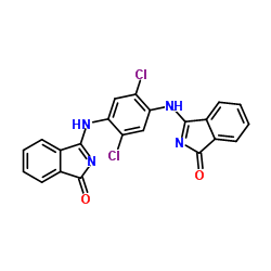 3,3'-[(2,5-dichloro-1,4-phenylene)diimino]bis[1H-isoindol-1-one] structure
