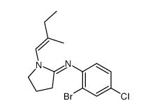 N-(2-bromo-4-chlorophenyl)-1-[(E)-2-methylbut-1-enyl]pyrrolidin-2-imine Structure