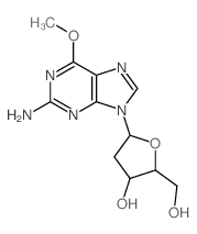 5-(2-amino-6-methoxy-purin-9-yl)-2-(hydroxymethyl)oxolan-3-ol Structure