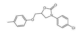 3-(4-chlorophenyl)-5-[(4-methylphenoxy)methyl]-1,3-oxazolidin-2-one Structure