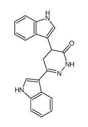 4,6-di(1H-indol-3-yl)-4,5-dihydropyridazin-3(2H)-one结构式