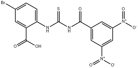 5-bromo-2-[[[(3,5-dinitrobenzoyl)amino]thioxomethyl]amino]-benzoic acid picture