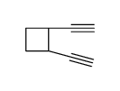 (1R,2S)-1,2-diethynylcyclobutane Structure