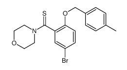 [5-bromo-2-[(4-methylphenyl)methoxy]phenyl]-morpholin-4-ylmethanethione Structure