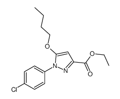 ethyl 5-butoxy-1-(4-chlorophenyl)pyrazole-3-carboxylate结构式