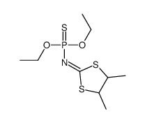 N-(4,5-Dimethyl-1,3-dithiolan-2-ylidene)phosphoramidothioic acid O,O-diethyl ester结构式