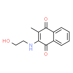 2-(2-HYDROXYETHYLAMINO)-3-METHYLNAPHTHALENE-1,4-DIONE Structure