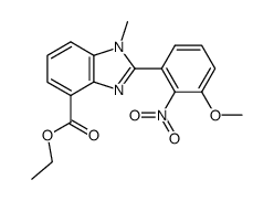 ethyl 2-(3-methoxy-2-nitrophenyl)-1-methyl-1H-benzimidazole-4-carboxylate Structure