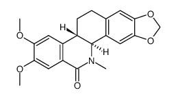 2,3-dimethoxy-12-methyl-(4br,11bt)-5,6,11b,12-tetrahydro-4bH-[1,3]dioxolo[4',5':4,5]benzo[1,2-c]phenanthridin-13-one结构式