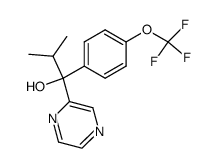 2-methyl-1-pyrazin-2-yl-1-(4-trifluoromethoxy-phenyl)-propan-1-ol结构式