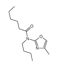 N-butyl-N-(4-methyl-1,3-oxazol-2-yl)hexanamide结构式