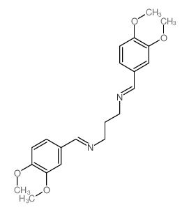 1-(3,4-dimethoxyphenyl)-N-[3-[(3,4-dimethoxyphenyl)methylideneamino]propyl]methanimine structure