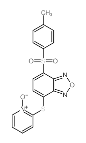 4-((4-Methylphenyl)sulfonyl)-7-(2-pyridinylthio)benzofurazan N-oxide结构式