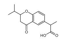 3,4-Dihydro-α-methyl-2-isopropyl-4-oxo-2H-1-benzopyran-6-acetic acid结构式