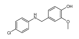 4-[(4-chloroanilino)methyl]-2-methoxyphenol结构式