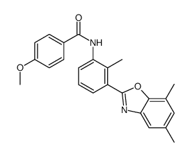Benzamide, N-[3-(5,7-dimethyl-2-benzoxazolyl)-2-methylphenyl]-4-methoxy- (9CI) Structure