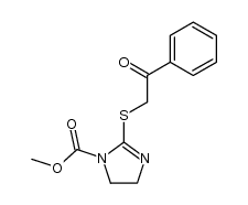 2-(2-oxo-2-phenyl-ethylsulfanyl)-4,5-dihydro-imidazole-1-carboxylic acid methyl ester结构式