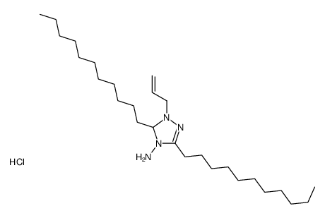 1-prop-2-enyl-3,5-di(undecyl)-1,5-dihydro-1,2,4-triazol-1-ium-4-amine,chloride结构式