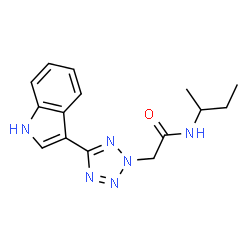 2H-Tetrazole-2-acetamide,5-(1H-indol-3-yl)-N-(1-methylpropyl)-(9CI) picture