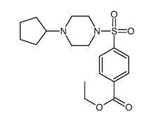 Benzoic acid, 4-[(4-cyclopentyl-1-piperazinyl)sulfonyl]-, ethyl ester (9CI)结构式