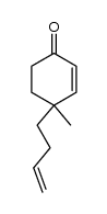 4-(3-butenyl)-4-methyl-2-cyclohexenone结构式