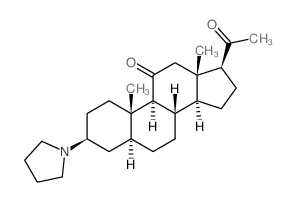 (3S,5S,8S,9S,10S,13R,14S,17S)-17-acetyl-10,13-dimethyl-3-pyrrolidin-1-yl-1,2,3,4,5,6,7,8,9,12,14,15,16,17-tetradecahydrocyclopenta[a]phenanthren-11-one structure