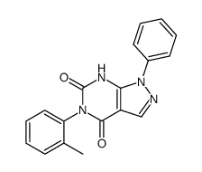 1-phenyl-5-o-tolyl-1,7-dihydro-pyrazolo[3,4-d]pyrimidine-4,6-dione Structure