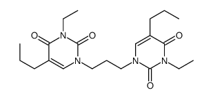 3-ethyl-1-[3-(3-ethyl-2,4-dioxo-5-propylpyrimidin-1-yl)propyl]-5-propylpyrimidine-2,4-dione结构式