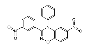 6-nitro-3-(3-nitrophenyl)-4-phenyl-1,2,4-benzoxadiazine结构式