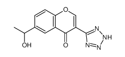 6-(1-hydroxyethyl)-3-(2H-tetrazol-5-yl)chromen-4-one结构式