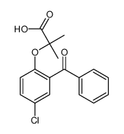 2-(2-benzoyl-4-chlorophenoxy)-2-methylpropanoic acid Structure