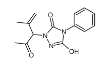 1-(2-methyl-4-oxopent-1-en-3-yl)-4-phenyl-1,2,4-triazolidine-3,5-dione结构式
