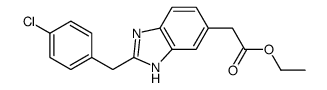 ethyl 2-[2-[(4-chlorophenyl)methyl]-3H-benzimidazol-5-yl]acetate Structure