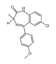 7-chloro-5-(4-methoxy-phenyl)-3-methyl-1,3-dihydro-benzo[e][1,4]diazepin-2-one Structure
