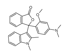 3-(4-Dimethylamino-2-methoxy-phenyl)-3-(1,2-dimethyl-1H-indol-3-yl)-3H-isobenzofuran-1-one Structure