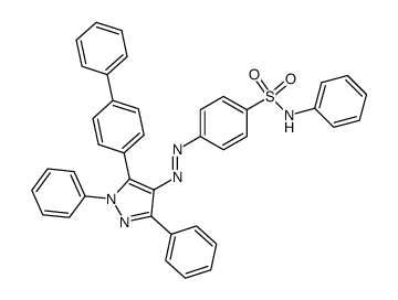 4-(5-biphenyl-4-yl-1,3-diphenyl-1H-pyrazol-4-ylazo)-N-phenyl-benzenesulfonamide结构式