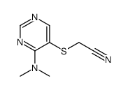 2-[4-(dimethylamino)pyrimidin-5-yl]sulfanylacetonitrile Structure