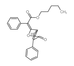 pentyl (2E)-2-(5-hydroxy-3-oxo-4-phenyl-2-furylidene)-2-phenyl-acetate结构式